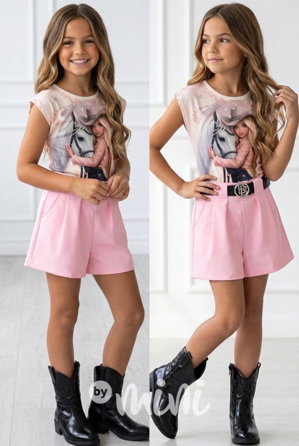 Cowgirl žebrované triko