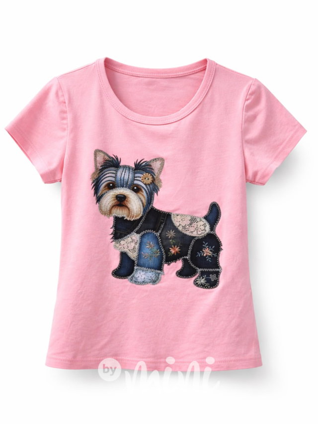 Yorkshire patchwork triko růžové