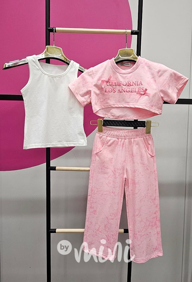 3-dílný komplet Los Angeles pink
