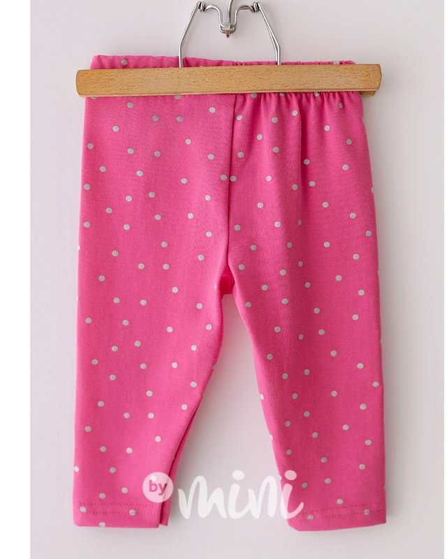 Lily Grey fresh cotton 3/4 legíny dots pink