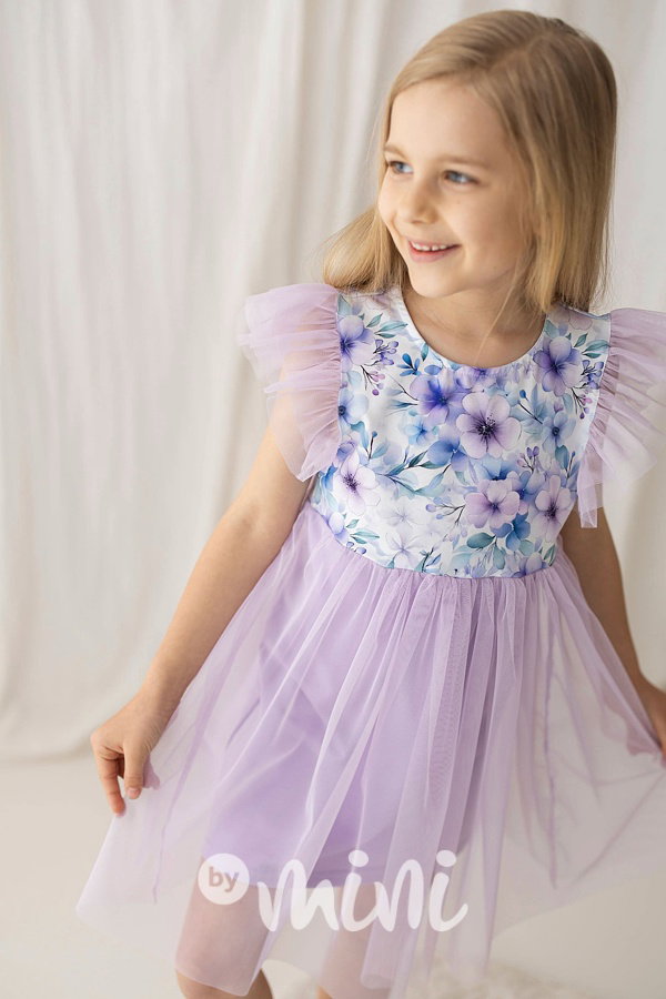 Lily Grey PREMIUM šaty s tylem LILA