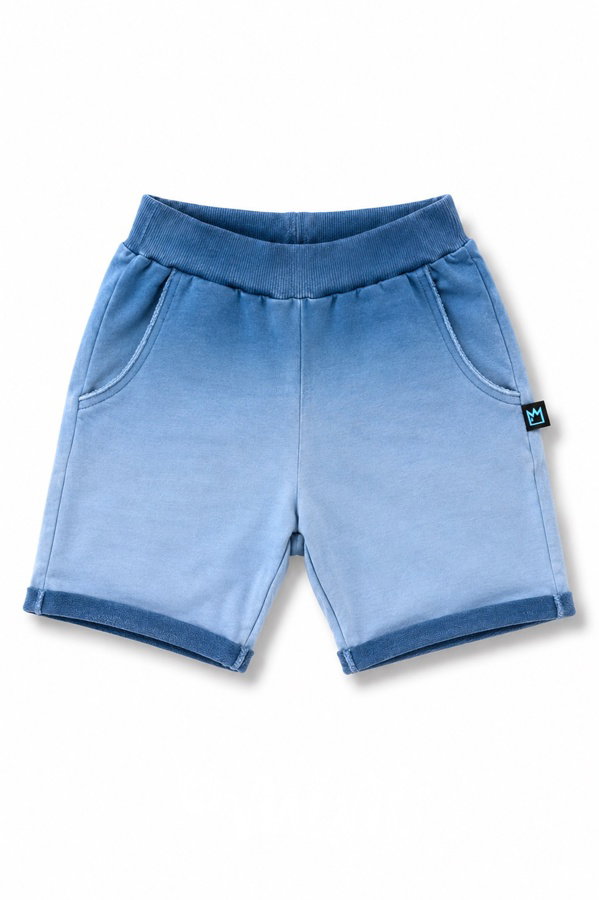 BASIC kraťasy blue acid wash