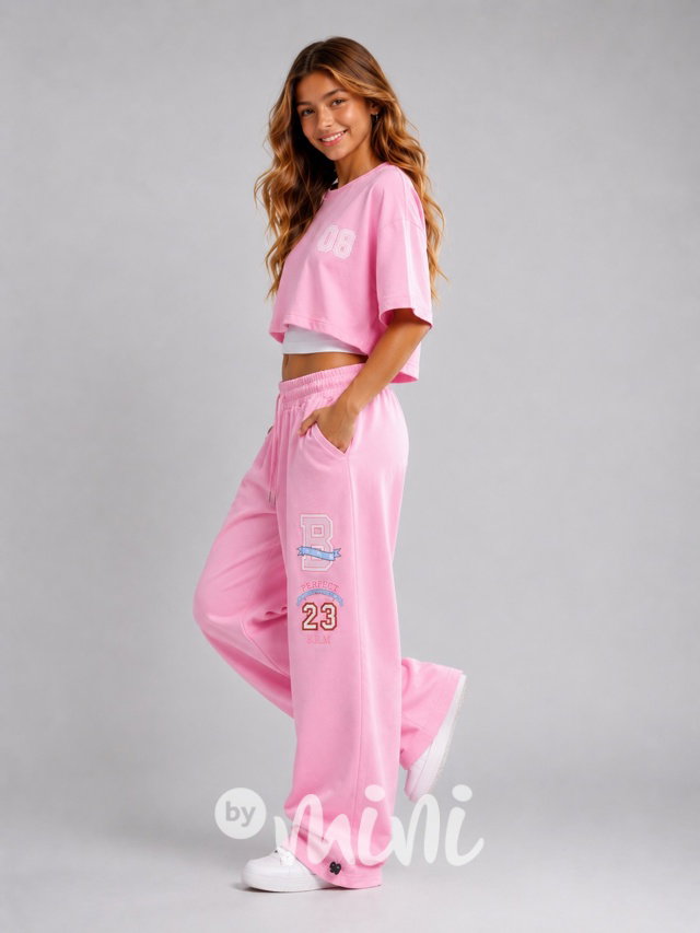 PERFECT maxi volné lounge tepláky pink