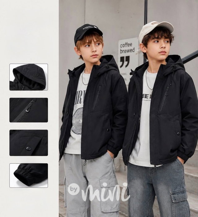 Přechodová oversize bunda černá