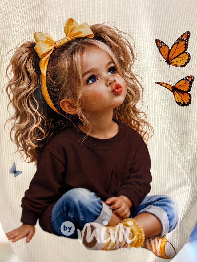 Žebrovaná blůzka GIRL