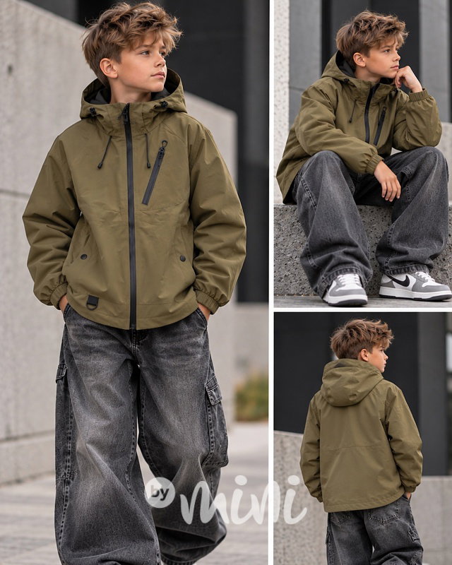 Přechodová oversize bunda khaki