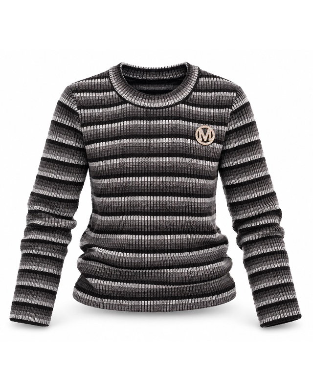 Svetříková teplá blůzka graphite stripe