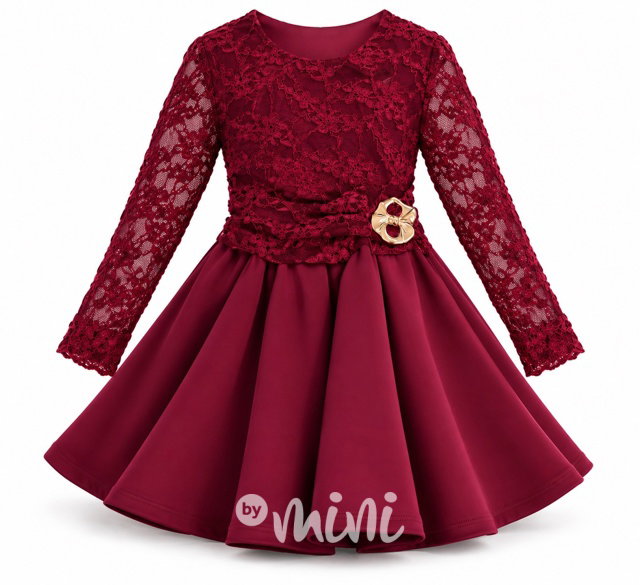 Sváteční šaty Elegance bordo