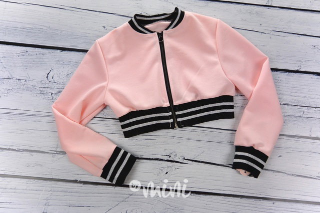 Krátká mikča s přetáčecími flitry pink