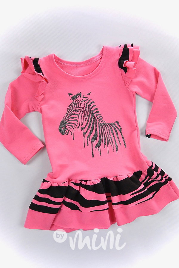 Pink dress zebra