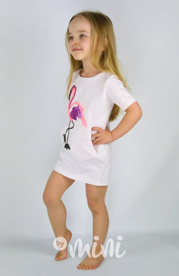 Flamingo baby pink dress