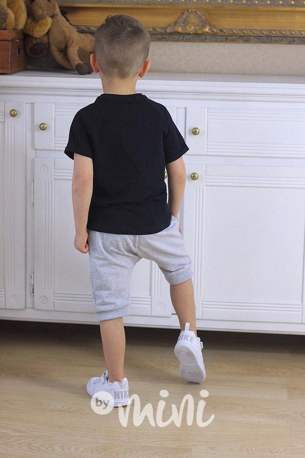 Grey baggy shorts zip