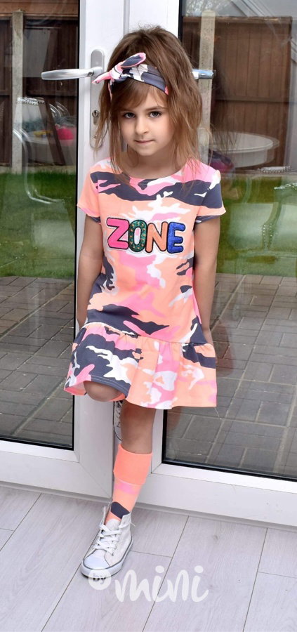 ZONE neon army šaty