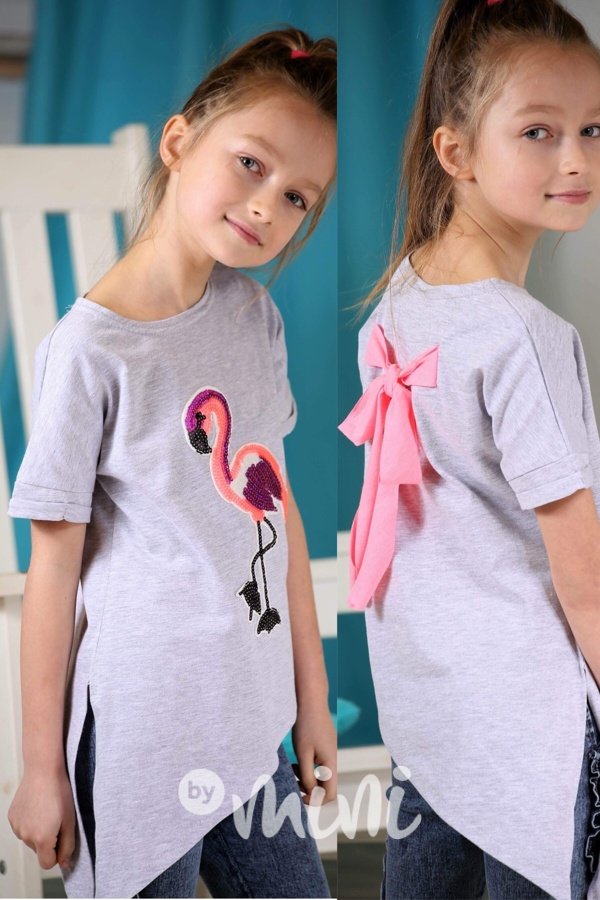 Flamingo triko na zavazování - flitry