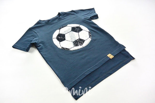 Football modré triko s přetáčecími flitry
