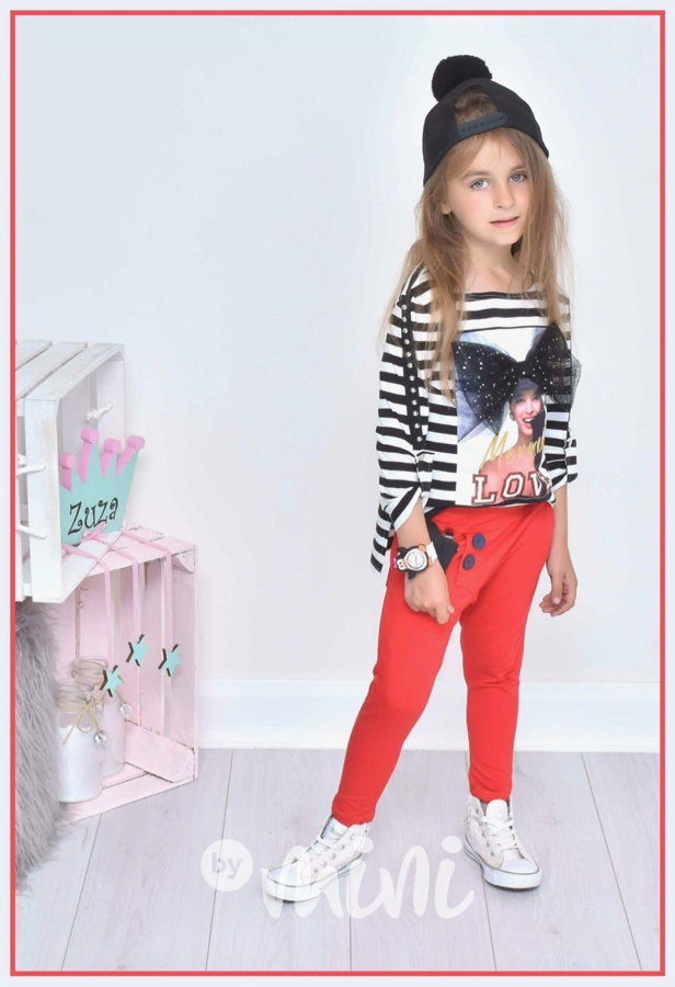 Red baggy kalhoty s laclem