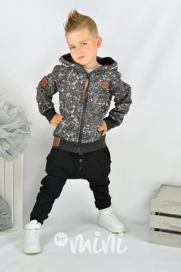 Mramorová mikina fleece