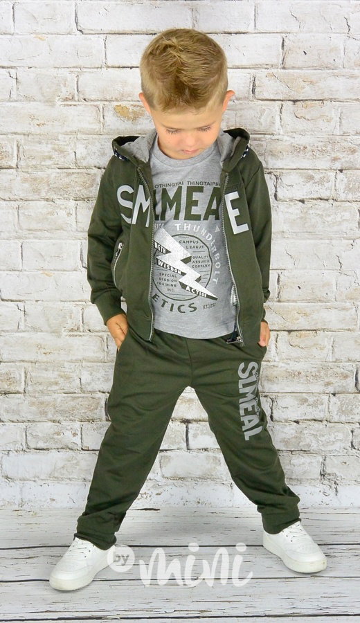 3ks chlapecká souprava khaki