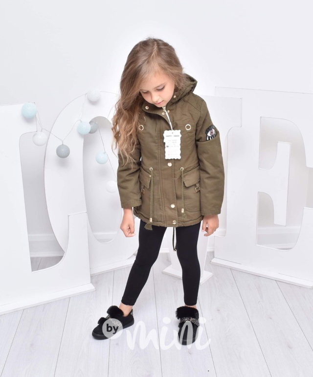 Khaki dívčí parka