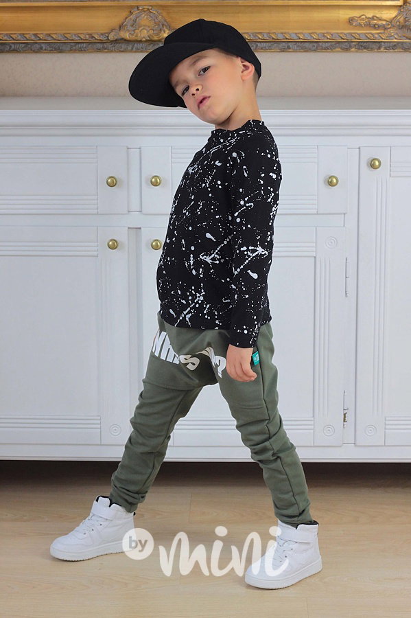 Whats UP khaki baggy tepláčky