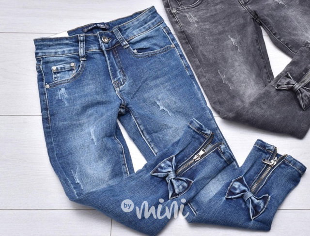 Jeans s mašličkou