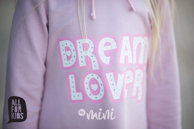 Dream hoodie dress pink