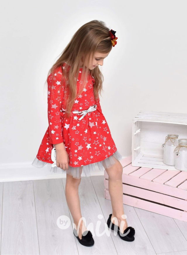 Dětské červené vánoční šaty