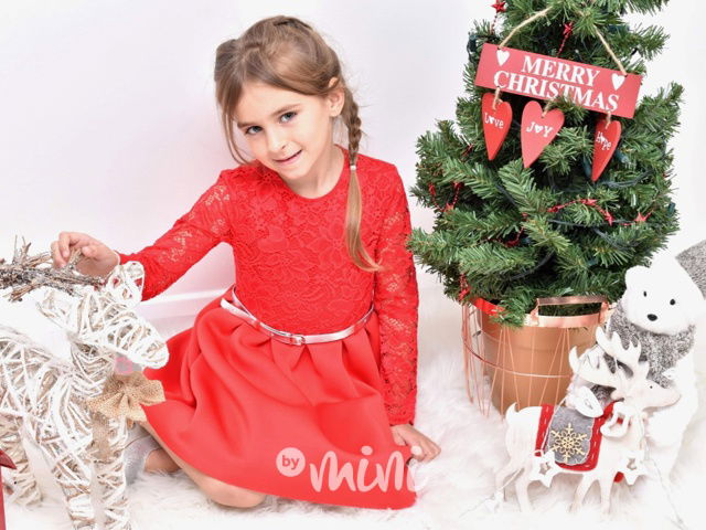 Luxury Red dress - luxusní červené dívčí šaty