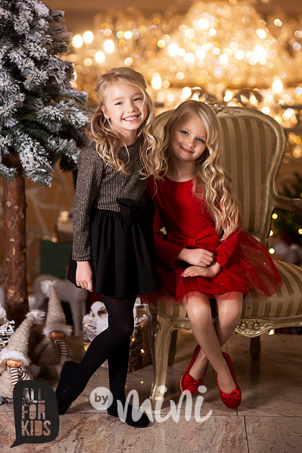 Černozlaté sváteční šaty s mašlí