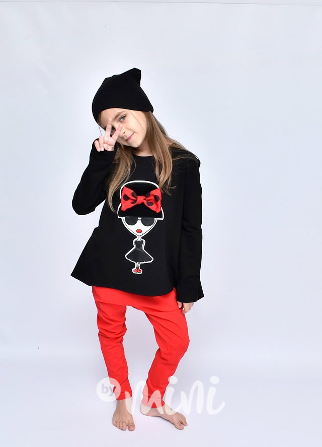 Červené dívčí baggy pants