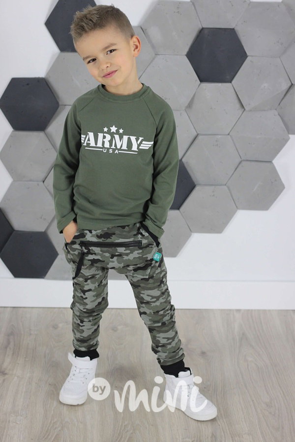 ARMY vyteplené baggy se zipem