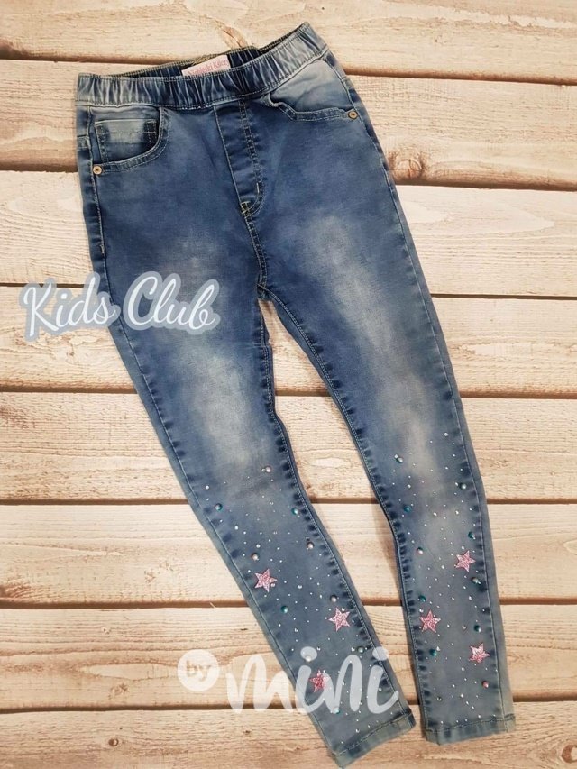 Jeans stretch jegginy s hvězdičkami