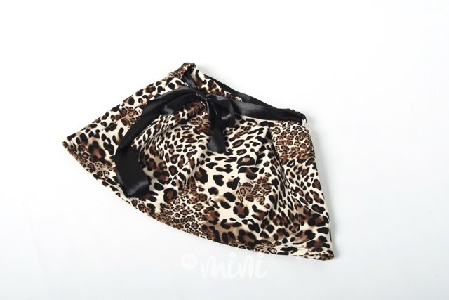 Leopard sukně s mašlí