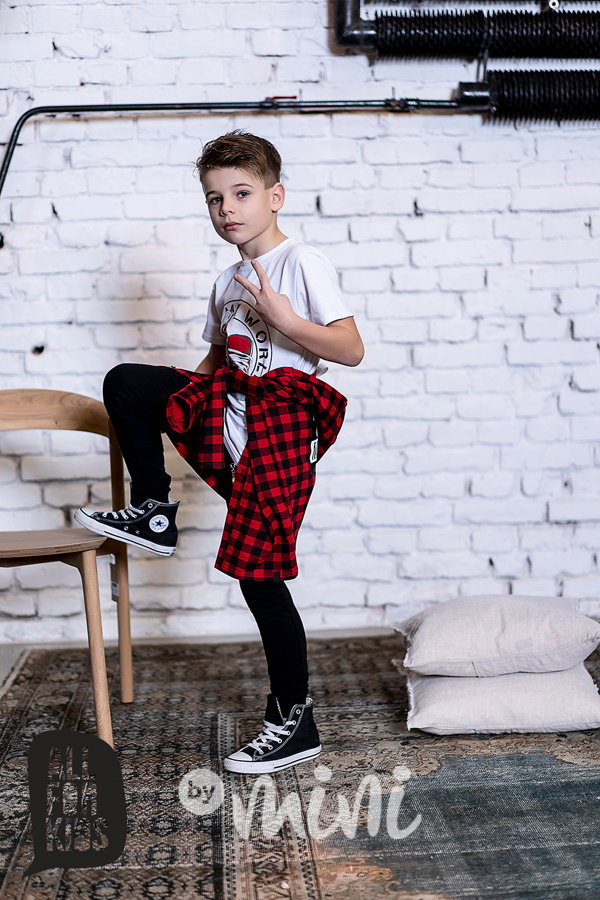 Kostkovaná košile s kapucí