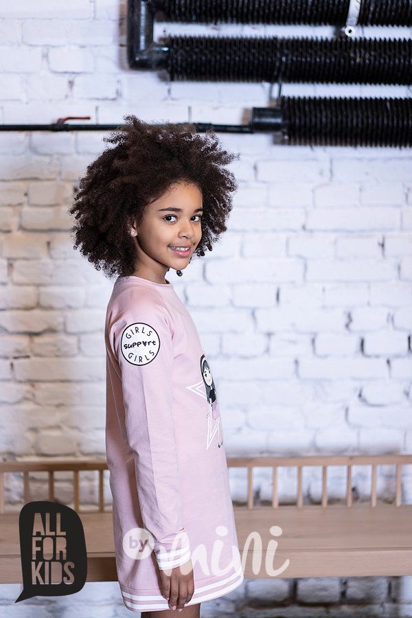 Girls rule šaty růžové