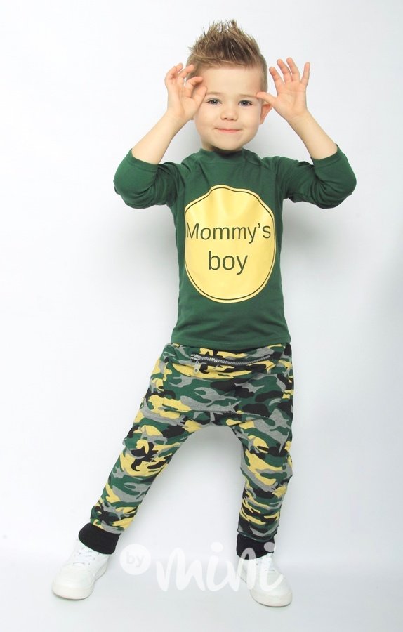 Mommy's boy set green