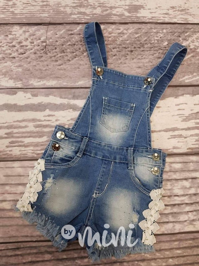 Jeans zdobené lacl šortky