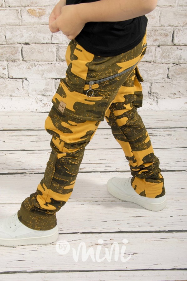 Yellow army baggy kapsáče zip