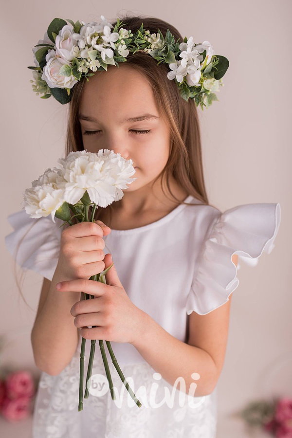 Luxury romantic dress white - dívčí boho šaty bílé