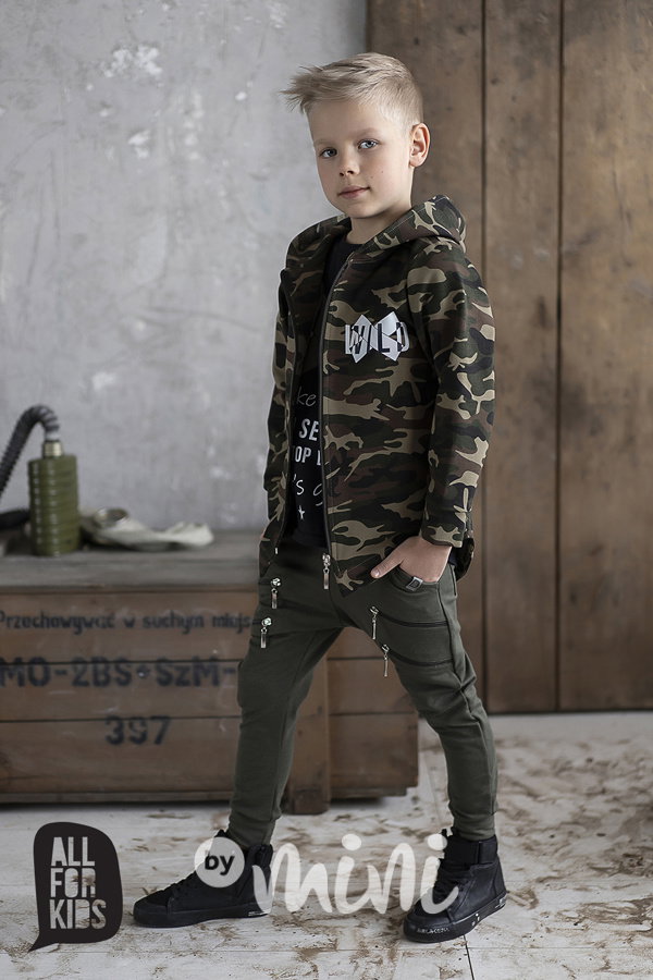 Prodloužená army wild mikina