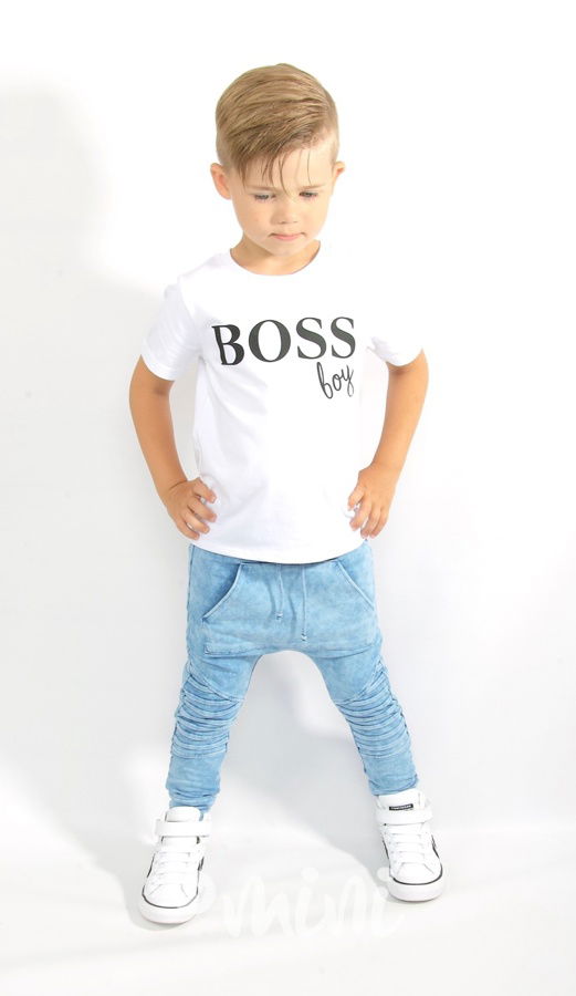 *Despacito* biker tepláky jeans blue