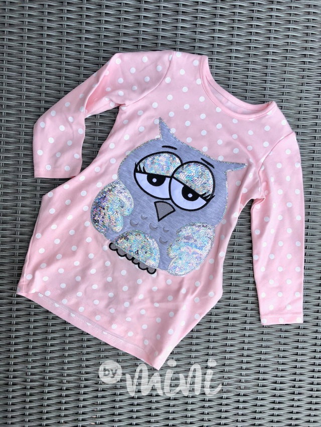 Dětská tunika sovička pink puntík