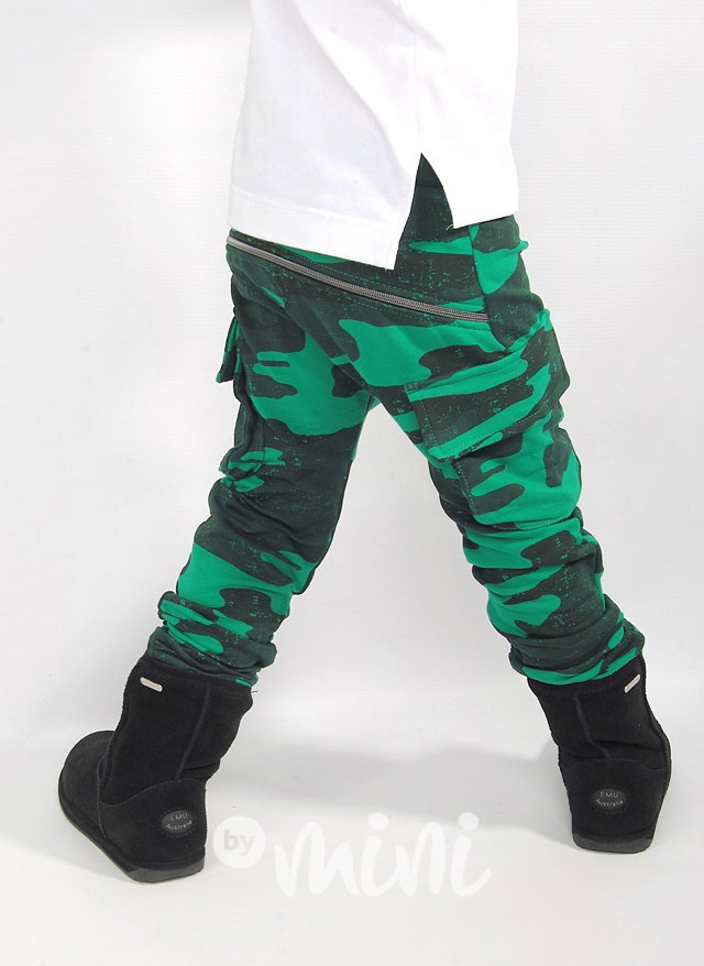 Zateplené green army baggy kapsáče zip