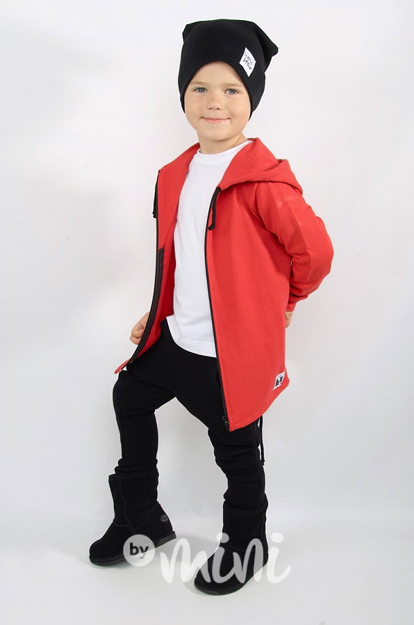 *HIT* Long mikina ouška - red