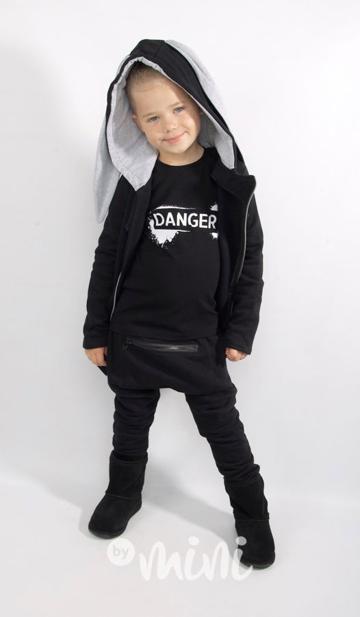 Super termo baggy tepláčky se zipem - černé