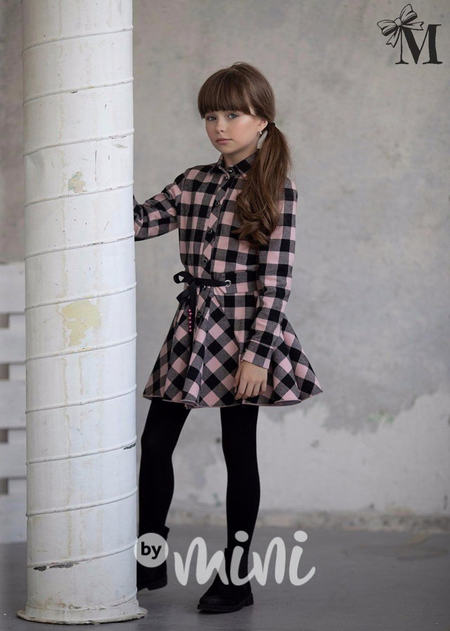 Košilové šaty pink