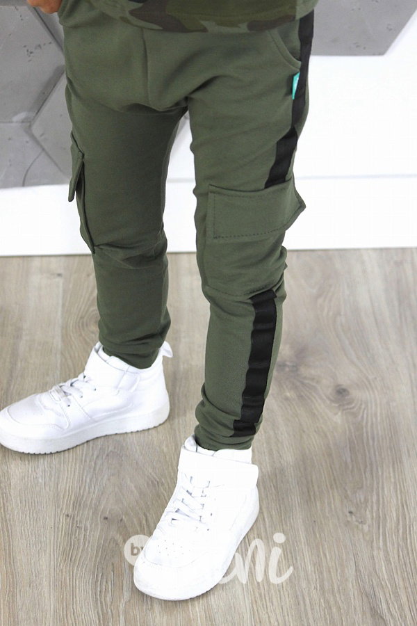 Khaki lampas baggy kapsáče joy