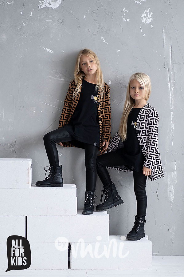 Leather mat vyteplené legíny se strukturou