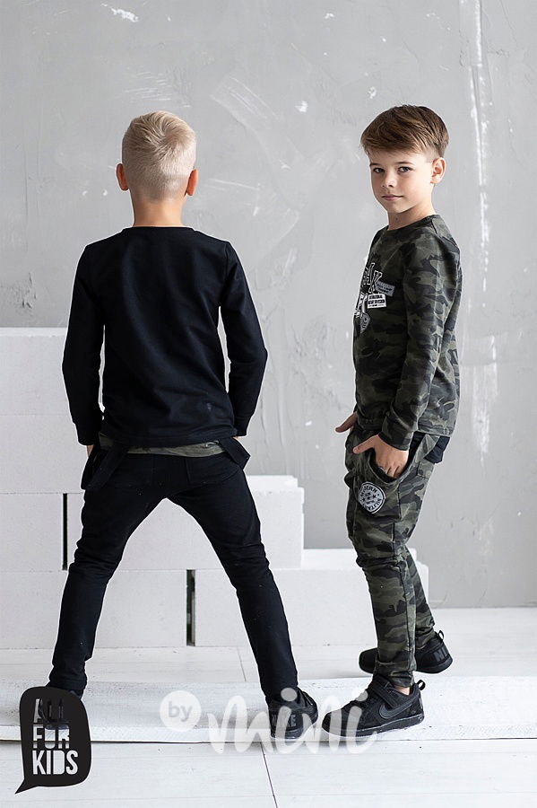 Break rules chlapecká černá mikina s laclem