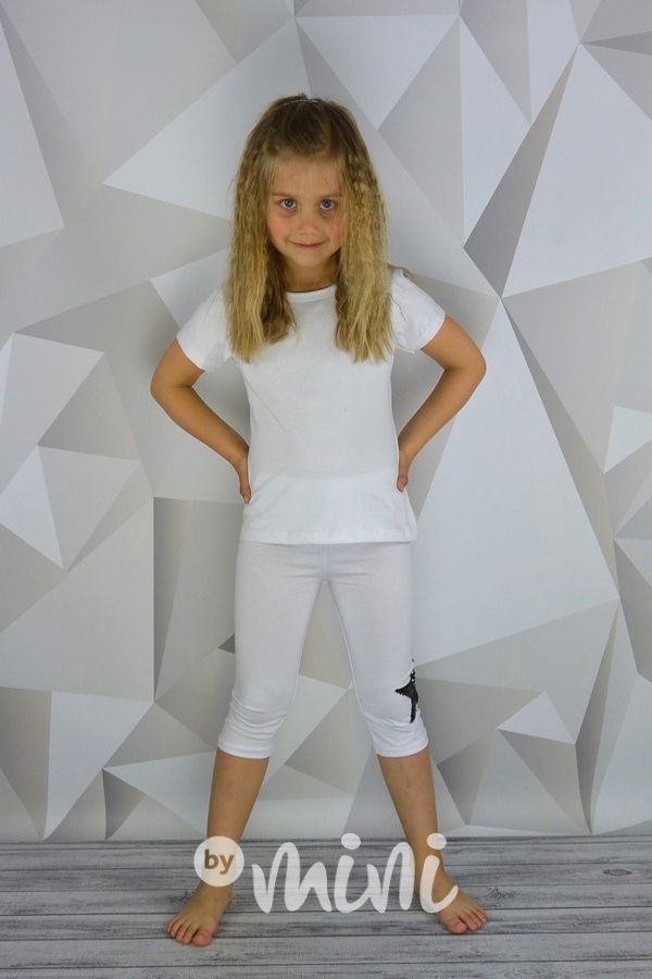 Star 3/4 legíny bílé